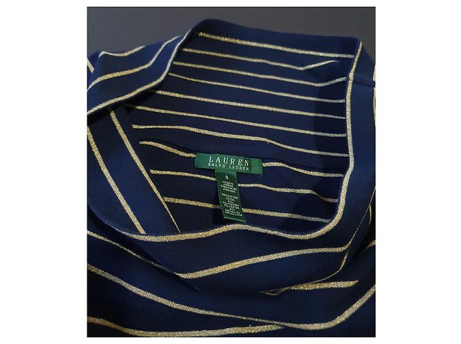 Abito a righe Ralph Lauren blu e oro D'oro - vista 3
