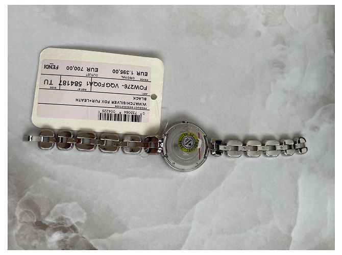 Fendi Uhr aus silberfarbenem Metall - Ansicht 4