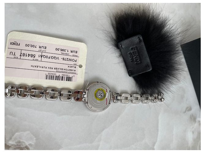 Fendi Uhr aus silberfarbenem Metall - Ansicht 5