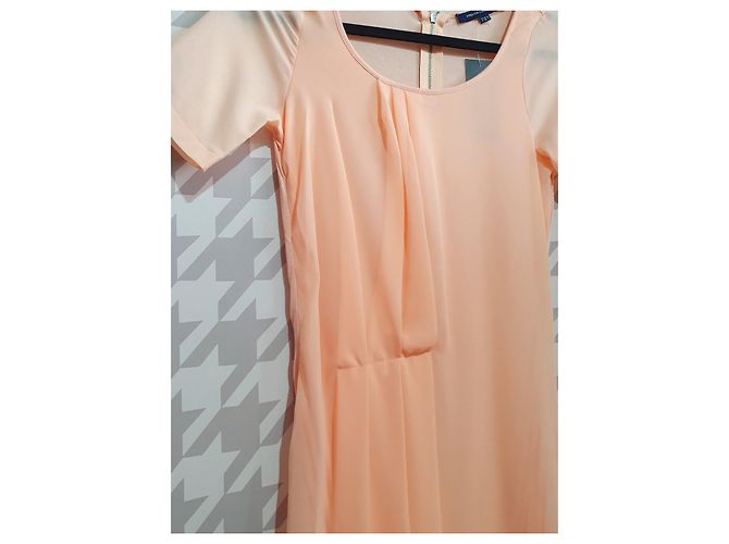 French Connection Spritz Kleid Orange Pfirsich Viskose Angeln - Ansicht 2