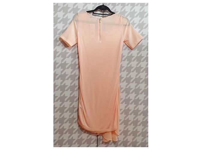 French Connection Spritz Kleid Orange Pfirsich Viskose Angeln - Ansicht 3