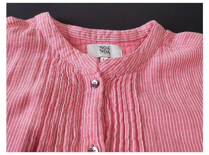 Top Camisero Noa Noa de Rayas Rojas de Algodón - vista 4