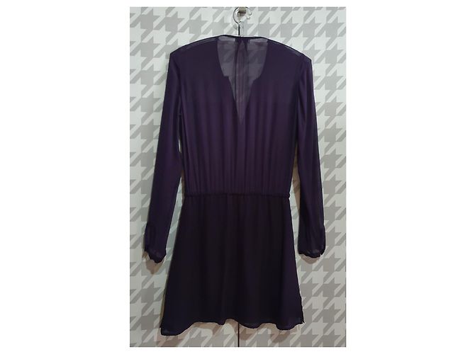 Autre Marque Vestido de seda Babaton Morado Oscuro - vista 2