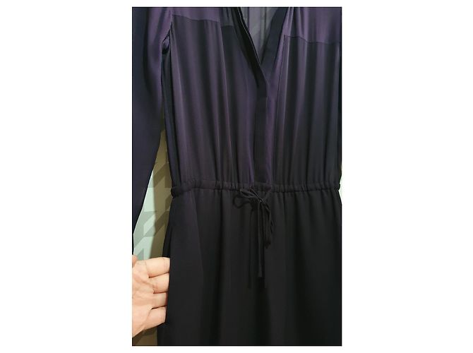 Autre Marque Vestido de seda Babaton Morado Oscuro - vista 3