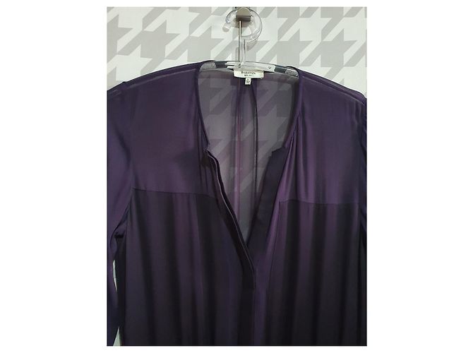 Autre Marque Vestido de seda Babaton Morado Oscuro - vista 4