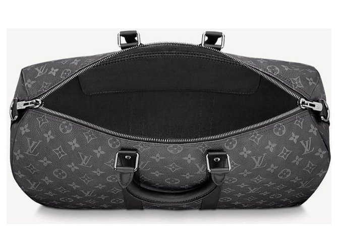 Abbesses Louis Vuitton LV Keepall 45 eclipse Cinza - vista 3