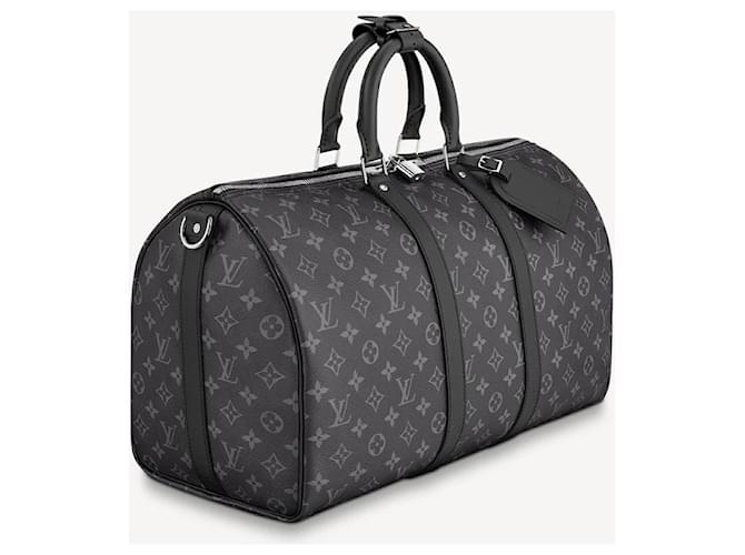 Abbesses Louis Vuitton LV Keepall 45 eclipse Cinza - vista 4