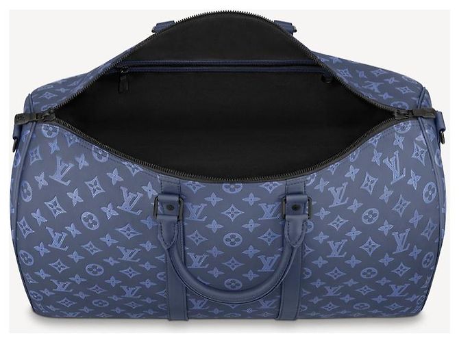 Abbesses Louis Vuitton LV Keepall 50 Ombra blu - vista 2
