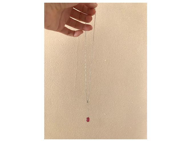Collana Tiffany & Co in oro bianco e rubellite - vista 2