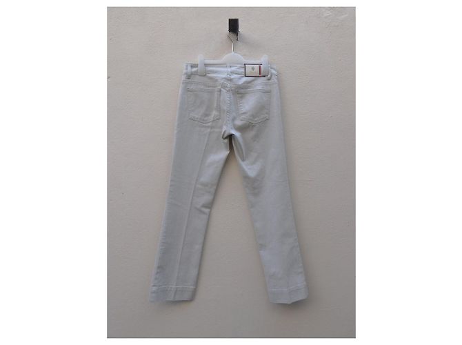 Vaqueros Gucci de Tiro Bajo Crema Algodón Crudo - vista 11