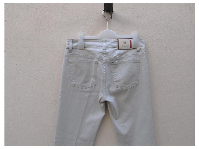 Vaqueros Gucci de Tiro Bajo Crema Algodón Crudo - vista 12