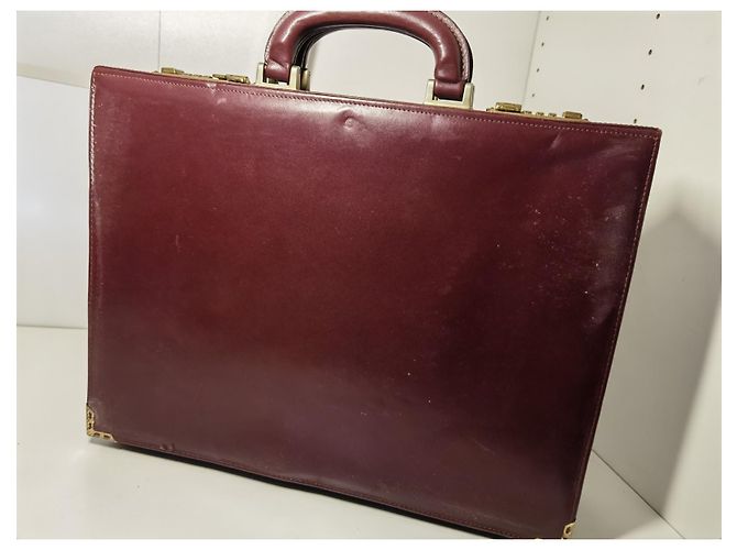 Valigetta Cartier in pelle rosso scuro Bordò - vista 2
