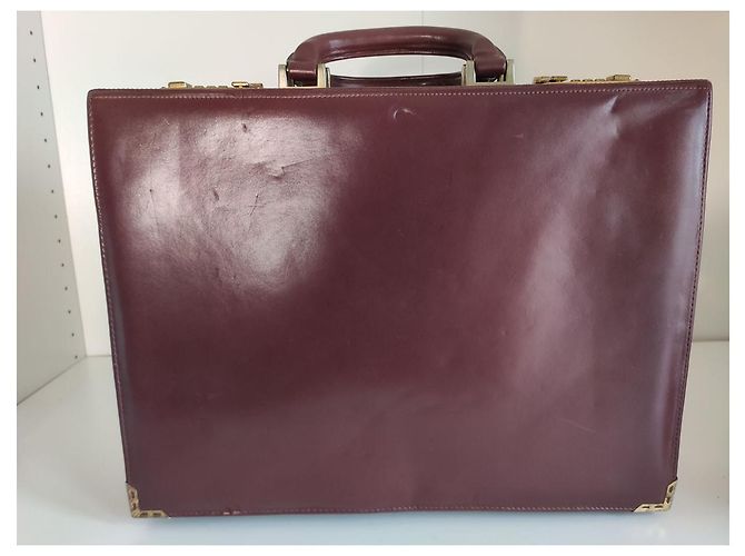 Valigetta Cartier in pelle rosso scuro Bordò - vista 6