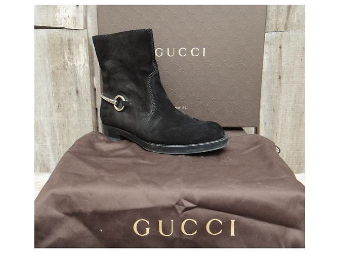 Botines Gucci de ante negro Talla 36 - vista 2