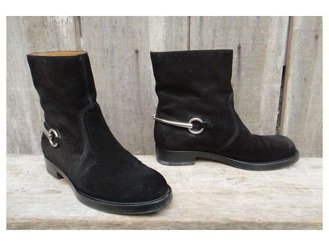 Botines Gucci de ante negro Talla 36 - vista 3