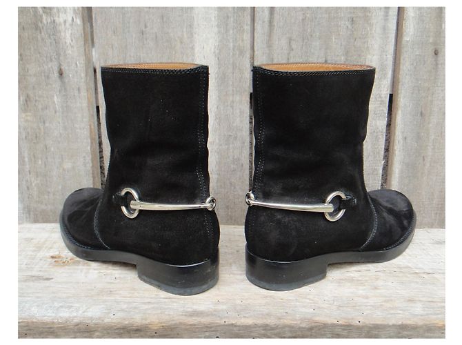 Botines Gucci de ante negro Talla 36 - vista 4