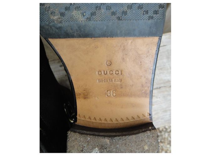 Botines Gucci de ante negro Talla 36 - vista 6