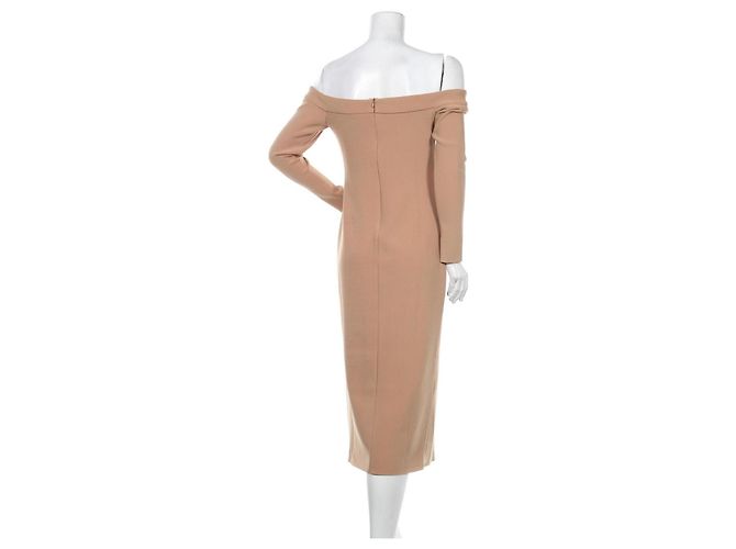 Autre Marque Bec & Bridge Schulterfreies Mid-Kleid Karamell Beige - Ansicht 2