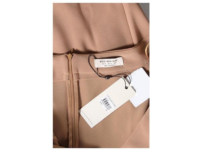 Autre Marque Bec & Bridge Schulterfreies Mid-Kleid Karamell Beige - Ansicht 3