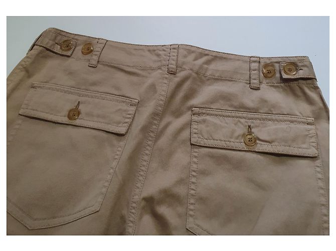 Pantalones Joie de algodón beige - vista 3