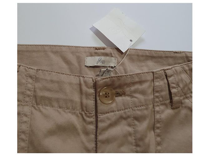 Pantalones Joie de algodón beige - vista 4