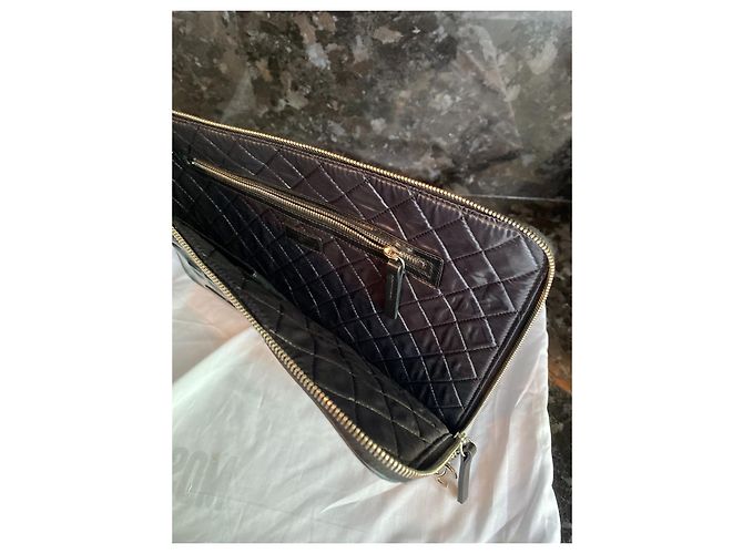 Cambon Pochette Chanel in pelle nera Nero - vista 6