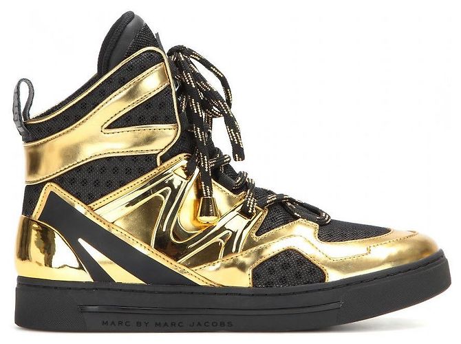 Sneakers alte metallizzate Ninja Marc by Marc Jacobs oro e nero D'oro - vista 2