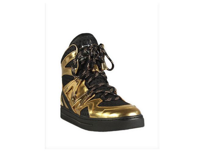 Sneakers alte metallizzate Ninja Marc by Marc Jacobs oro e nero D'oro - vista 3