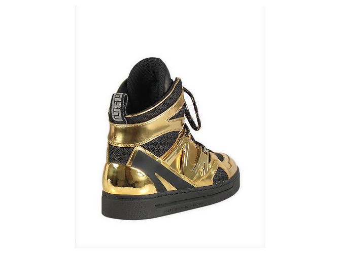Sneakers alte metallizzate Ninja Marc by Marc Jacobs oro e nero D'oro - vista 4