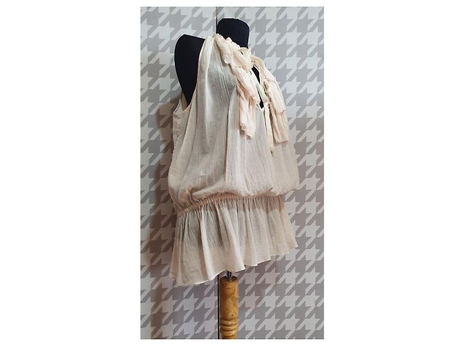 Blusa de algodón By Malene Birger Beige Talla 40 - vista 3