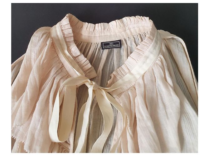Blusa de algodón By Malene Birger Beige Talla 40 - vista 5