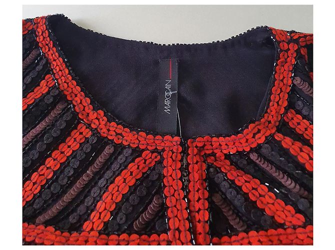 Blazer di paillettes Marc Cain rosso e nero - vista 5