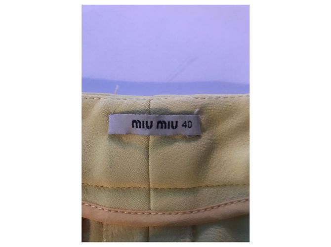 Miu Miu Pantalón pitillo amarillo - vista 6