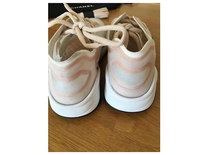 Chanel Scarpe da ginnastica Nero Rosa Bianco - vista 5