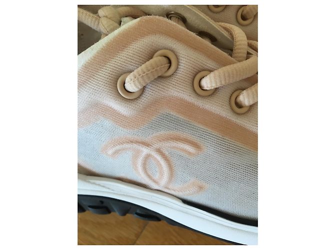 Chanel Scarpe da ginnastica Nero Rosa Bianco - vista 7