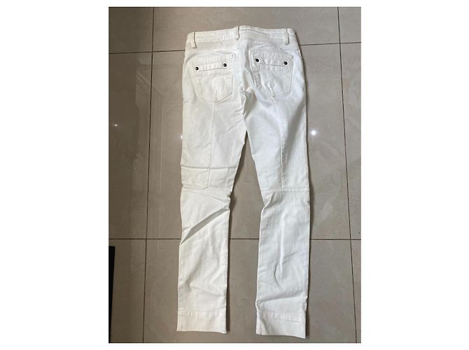 Jeans Pierre Balmain in denim bianco - vista 3