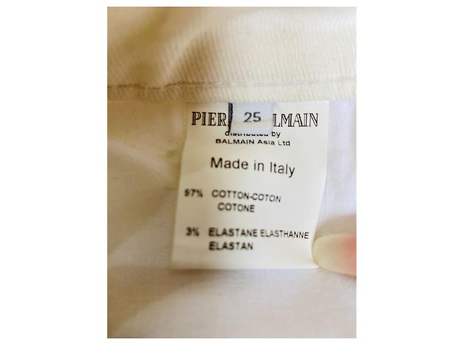 Jeans Pierre Balmain in denim bianco - vista 6