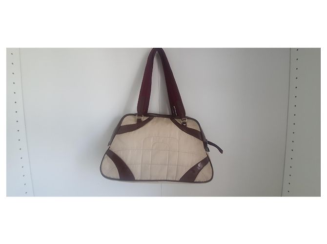 Borsa Prada in tessuto crema - vista 2