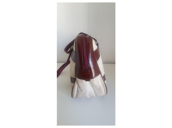 Borsa Prada in tessuto crema - vista 6