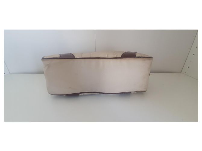 Borsa Prada in tessuto crema - vista 7
