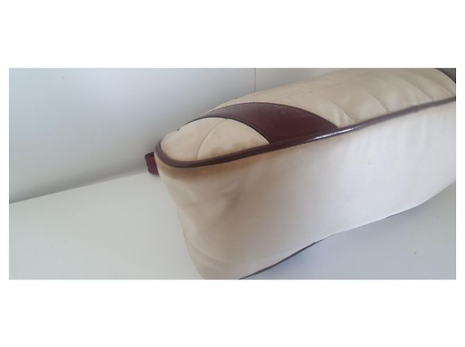 Borsa Prada in tessuto crema - vista 8