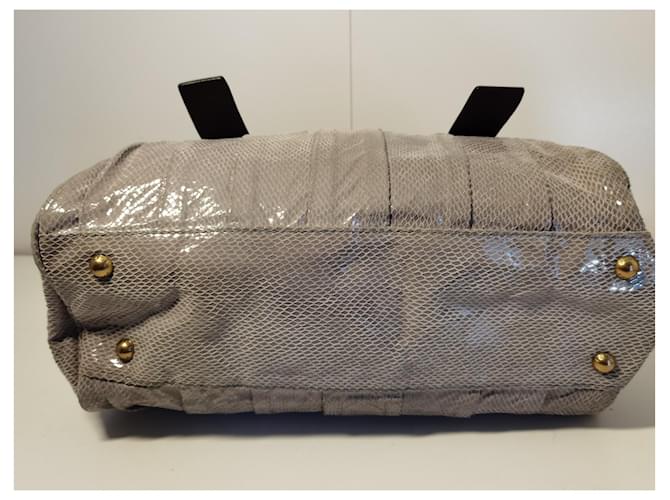 Borsa Prada marrone in pelle e tessuto - vista 13