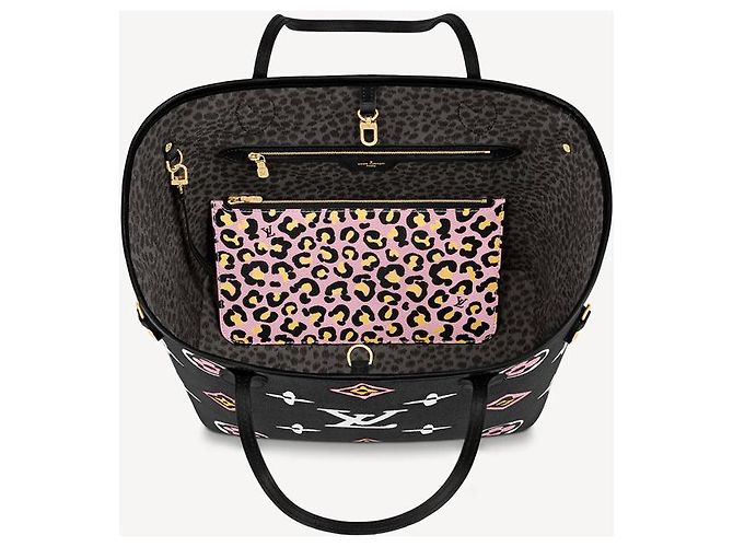 Louis Vuitton LV Neverfull selvaggio nel cuore Nero - vista 3