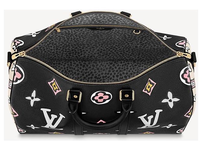 Louis Vuitton LV Keepall Selvaggio nel cuore nuovo Nero - vista 3