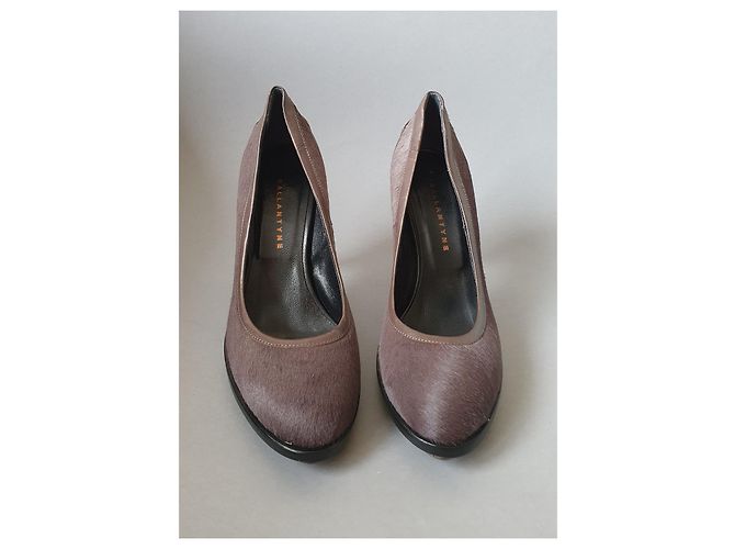 Ballantynes Pony Hair Leather Heels Beige - view 3