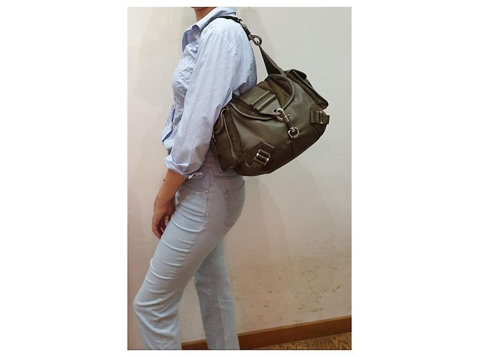 Borsa Hobo Tote Christian Dior in pelle marrone chiaro - vista 16