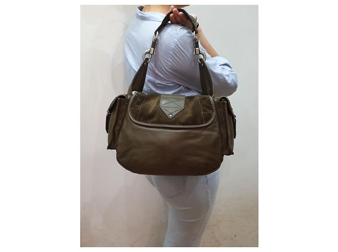 Borsa Hobo Tote Christian Dior in pelle marrone chiaro - vista 19