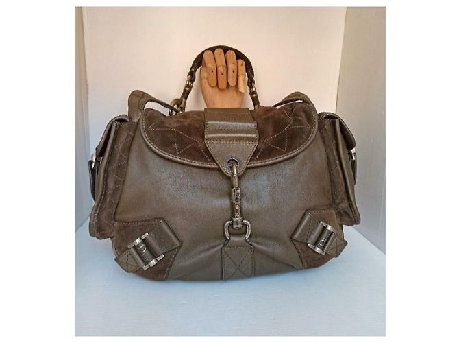 Borsa Hobo Tote Christian Dior in pelle marrone chiaro - vista 2