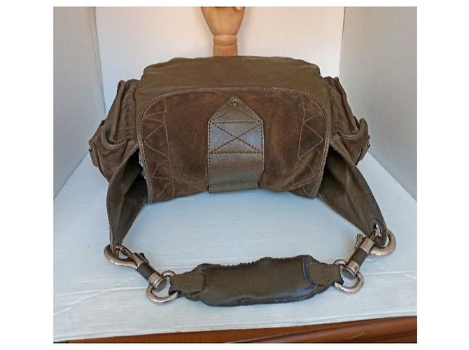 Borsa Hobo Tote Christian Dior in pelle marrone chiaro - vista 3