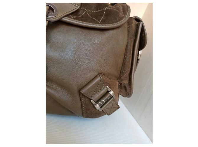 Borsa Hobo Tote Christian Dior in pelle marrone chiaro - vista 7